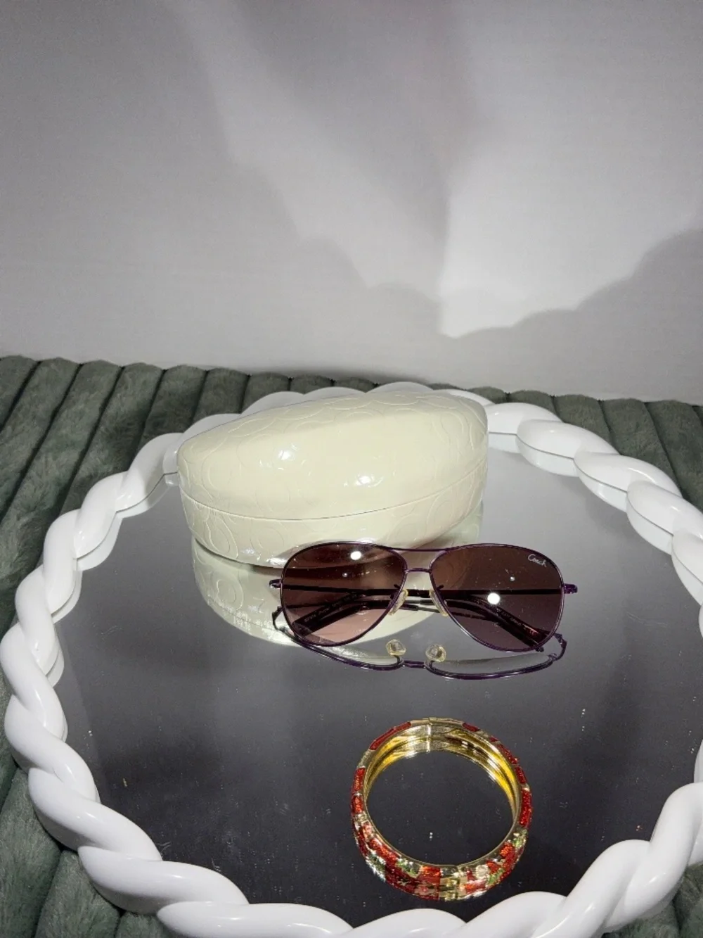 Coach Women's Wire Aviator Sunglasses